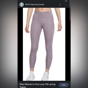 Nike womens 7/8 one lux legging size M